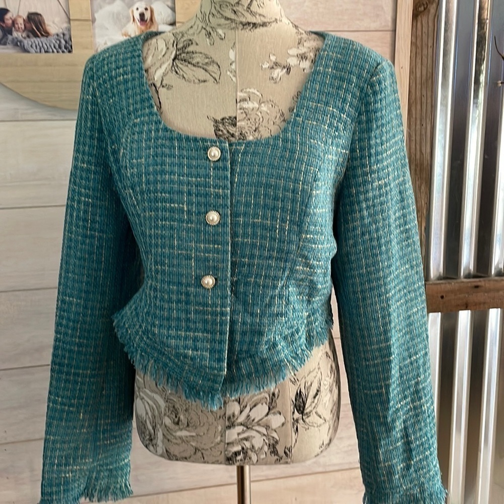 🆕 Cider Teal Gold short Jacket XL